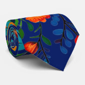 Kleurrijke Waterverf Floral Fiesta Bruidsschat Stropdas (Opgerold)