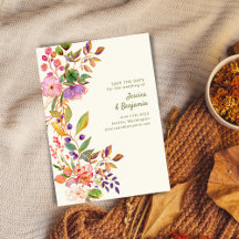 Kleurrijke Waterverf Floral Illustration Wedding