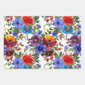 Kleurrijke Waterverf Floral Inpakpapier Vel (Voorkant 3)