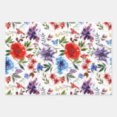 Kleurrijke Waterverf Floral Inpakpapier Vel (Voorkant 2)