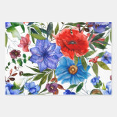 Kleurrijke Waterverf Floral Inpakpapier Vel (Voorkant)