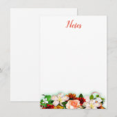 Kleurrijke Waterverf Floral kalligrafie Script Notitiekaartje (Voorkant / Achterkant)