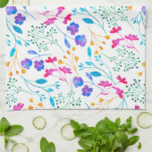 Kleurrijke Waterverf Floral Kitchen Tea Towel Theedoek (Gevouwen)