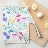 Kleurrijke Waterverf Floral Kitchen Tea Towel Theedoek (Quarter Fold)