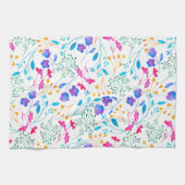 Kleurrijke Waterverf Floral Kitchen Tea Towel Theedoek (Horizontaal)