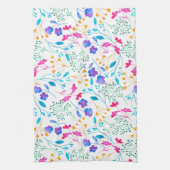 Kleurrijke Waterverf Floral Kitchen Tea Towel Theedoek (Verticaal)