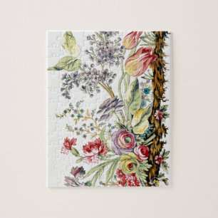 Kleurrijke  Waterverf Floral Legpuzzel