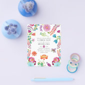 Kleurrijke Waterverf Floral Mexican Fiesta Wedding Flyer (Enkel)
