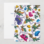 Kleurrijke  Waterverf Floral Notitiekaartje (Voorkant / Achterkant)