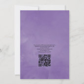 Kleurrijke Waterverf Floral QR Code RSVP Weddensch Kaart (Achterkant)
