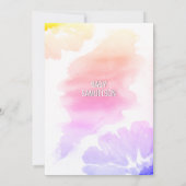 Kleurrijke Waterverf Floral Unisex Baby shower Kaart (Achterkant)