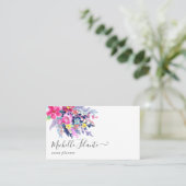 Kleurrijke Waterverf Floral Visitekaartje (Staand voorkant)