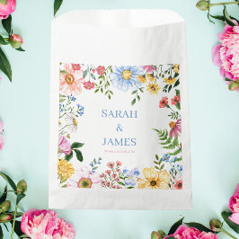 Kleurrijke Waterverf Floral Wedding Bedankzakje