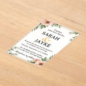 " kleurrijke Waterverf Floral Wedding I Acryl Uitnodigingen (Laagn)