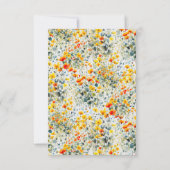 Kleurrijke Waterverf Floral Wedding Save The Date (Achterkant)