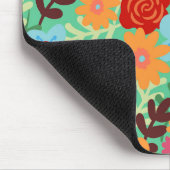 Kleurrijke Waterverf Flowers Fine Floral Muismat (Hoek)