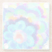 Kleurrijke Waterverf Flowers Glazen Onderzetter (Achterkant)