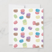 Kleurrijke Waterverf Franse Macarons Notitiekaartje (Achterkant)