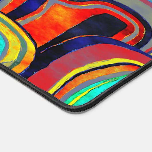 KLEURRIJKE WATERVERF FUNKY STRIPE MONOGRAM BUREAUMAT (Hoek)