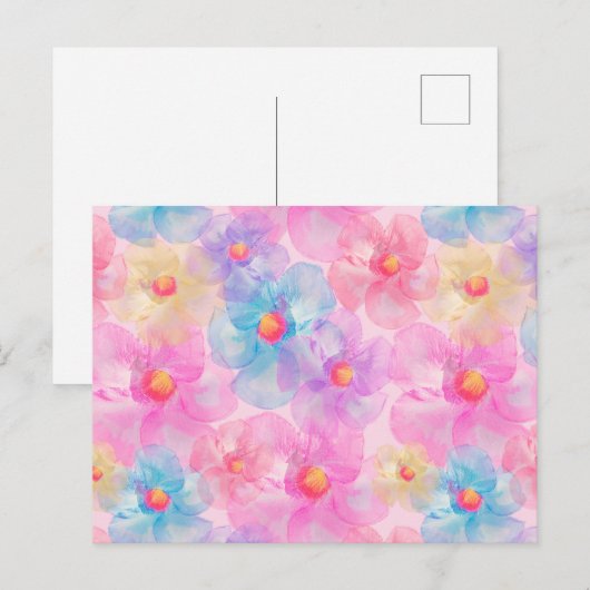 Kleurrijke Waterverf Garden bloemen elke keer Briefkaart (Voorkant / Achterkant)