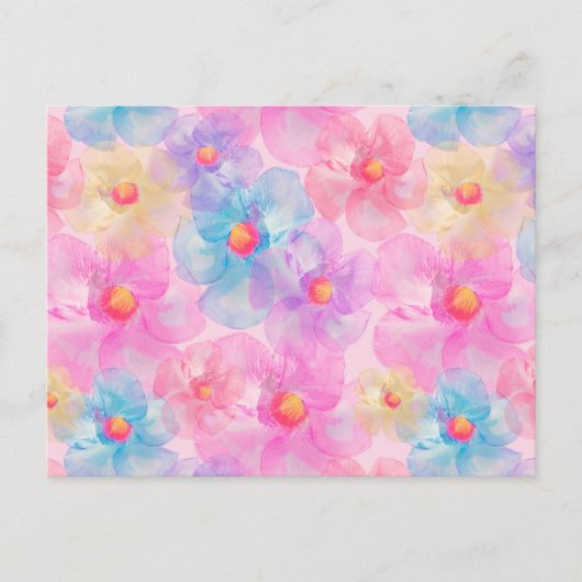 Kleurrijke Waterverf Garden bloemen elke keer Briefkaart (Voorkant)