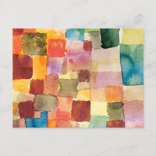 Kleurrijke Waterverf Geometrisch Abstract Vintage Briefkaart