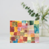  kleurrijke Waterverf Geometrische Abstracte  Briefkaart (Staand voorkant)