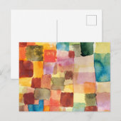  kleurrijke Waterverf Geometrische Abstracte  Briefkaart (Voorkant / Achterkant)