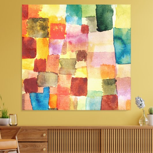  kleurrijke Waterverf Geometrische Abstracte Canvas Afdruk (Insitu (Woonkamer))