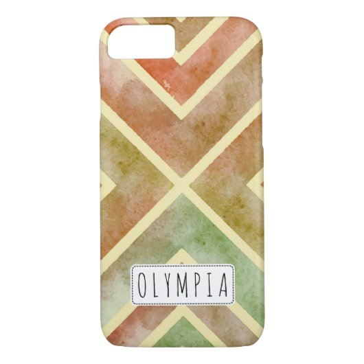 Kleurrijke waterverf geometrische strepen vallen k Case-Mate iPhone case (Achterkant)