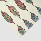 Kleurrijke Waterverf Geometrische veren Tissuepapier (Detail)