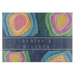 Kleurrijke Waterverf Gepersonaliseerd Snijplank