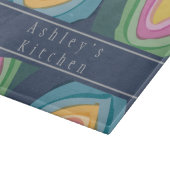 Kleurrijke Waterverf Gepersonaliseerd Snijplank (Hoek)