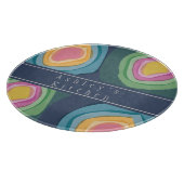 Kleurrijke Waterverf Gepersonaliseerd Snijplank (Hoek)