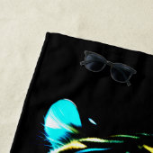 Kleurrijke Waterverf Glow Tijger Strandlaken (In situ)