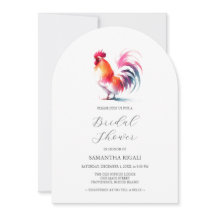 Kleurrijke Waterverf Haan Vrijgezellenfeest