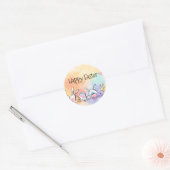 Kleurrijke Waterverf Happy Easter | Sticker Seal (Envelop)