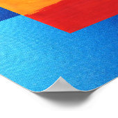 Kleurrijke waterverf Harde blauwe geometrische vor Poster (Hoek)