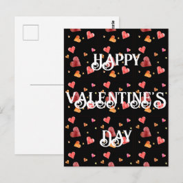 Kleurrijke Waterverf Harten Briefkaart