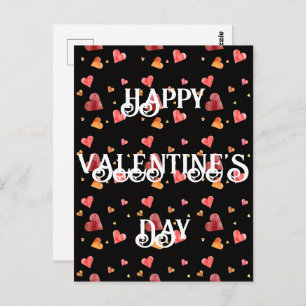 Kleurrijke Waterverf Harten Briefkaart