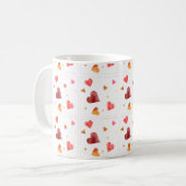 Kleurrijke Waterverf Harten Koffiemok (Voorkant links)