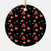 Kleurrijke Waterverf Harten Ornament (Voorkant)