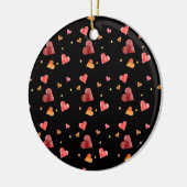 Kleurrijke Waterverf Harten Ornament (Links)