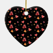 Kleurrijke Waterverf Harten Ornament (Achterkant)