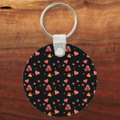 Kleurrijke Waterverf Harten Sleutelhanger (Voorkant)