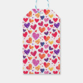 Kleurrijke Waterverf Hearts Moederdag Foto Cadeaulabel (Achterkant)