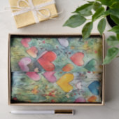 Kleurrijke Waterverf Hearts Tissue Paper Tissuepapier (Geschenk)