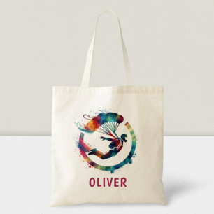 Kleurrijke Waterverf Hemelspringer Gepersonaliseer Tote Bag