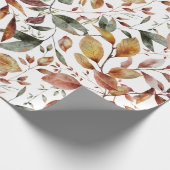 Kleurrijke Waterverf Herfst najaar olievloeistof Cadeaupapier (Hoek)