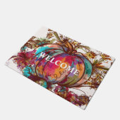 Kleurrijke Waterverf Herfst Pompoen Thanksgiving Deurmat (Schuin)